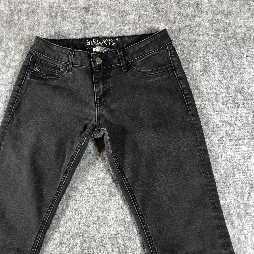 Miss Me Ashley Jeggings‎ Womens 28 Black Low Rise Skinny Stretch Denim Jeans - Picture 4 of 16